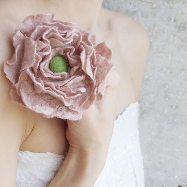 Blush flower brooch soft  pale pink ranunculus free gift wrap Weddings bridesmaid day gift idea for her, oht summer fashion