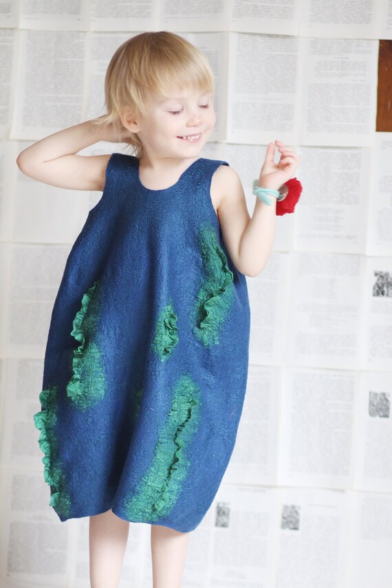 emerald green and navy blue dress