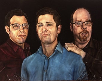 Custom Black Velvet Portrait - Corporate or Board Member Gift 16 x 20 inches