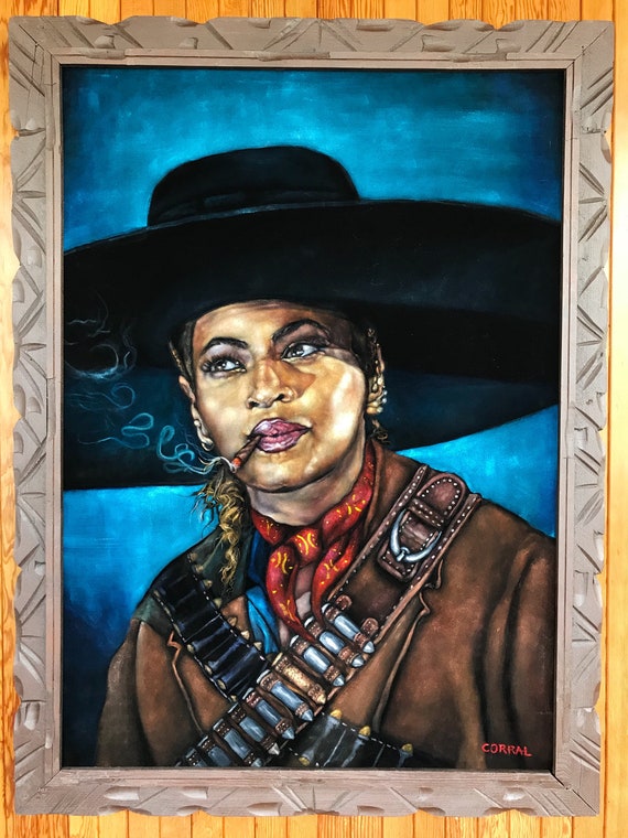 La Reina, Traditional Bandido Style Black Velvet Painting Beyonce. the Queen  . Queen Bey 