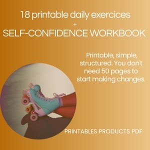 Cartes imprimables d'affirmation de la confiance en soi + Cahier d'exercices guidé PDF | Kit émotionnel de travail intérieur par un thérapeute. Par Emotionmagicguidepdf