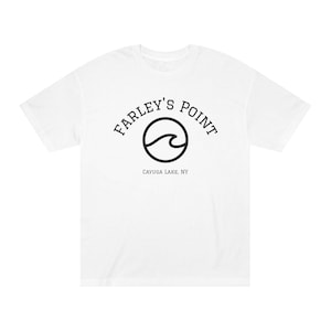Cayuga Lake Wave Tee, Unisex Classic Tee, Summer Apparel, Casual Wear, Beach Vibes, Gift for Him/Her
