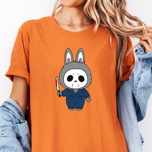 Horror Labubu Halloween Shirt, Spooky Cute Halloween Gift, Family Matching Halloween Shirts, Cute Creepy Labubu Clothes,Trick or Treat Shirt