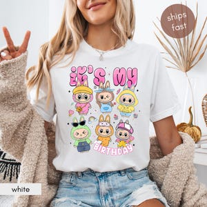 Cute Labubu Birthday Shirt for Kids and Adults,Unique Birthday Gift,Fun Party Celebration T-Shirt,Kawaii Monster Tee,Cute Labubu Clothes