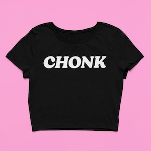 Camiseta para bebé Chonk / Lindo top corto personalizado con apodo / Top gráfico suave y ajustado / Regalo divertido para ella / Camiseta Y2K, camiseta divertida para mascota / Regalo para un amigo