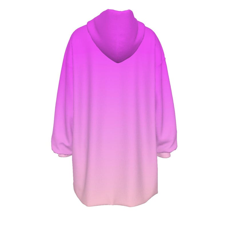 Rosa Star Hoodie-Decke | Weicher Fleece Oversize Sherpa | Himmlische Ombre Alt Kleidung | Tragbare Decke | Niedliche Kleidung | Beste Freunde Geschenk Bild 4