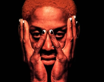 Dennis Rodman T Shirt Design PNG Instant Download 300 Dpi