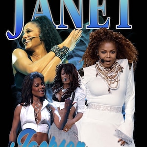 Janet Jackson T Shirt Design PNG Instant Download 300 Dpi