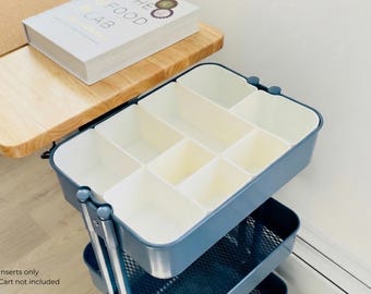 Storage Cart Organizer for IKEA Raskog | Modular Rolling Cart Insert Bins for Sorting Bricks, Minifigures & Sets