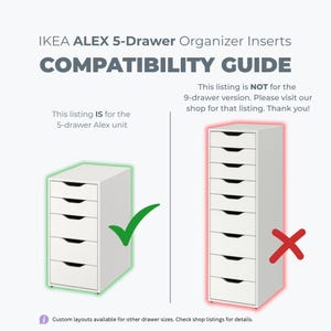 Modular Drawer Organization Dividers for IKEA ALEX Desk | Custom Storage Organizer | Desk Drawer Inserts for Office, Craft & Home, make up organizer, bathroom drawer organizer, desk organizer, kitchen storage, kitchen organization, bathroom organizer, drawer inserts, May include: A white drawer organizer with multiple compartments. The drawer contains hair accessories, pens, and other small objects. The text on the image reads Modular Design & Perfect Fit for IKEA Alex Drawer