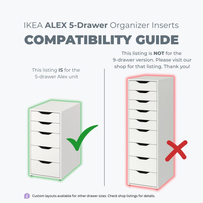 Modular Drawer Organization Dividers for IKEA ALEX Desk | Custom Storage Organizer | Desk Drawer Inserts for Office, Craft & Home, make up organizer, bathroom drawer organizer, desk organizer, kitchen storage, kitchen organization, bathroom organizer, drawer inserts, May include: A white drawer organizer with multiple compartments. The drawer contains hair accessories, pens, and other small objects. The text on the image reads Modular Design & Perfect Fit for IKEA Alex Drawer