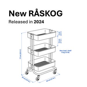 IKEA RASKOG Cart Organizer Bins | 4 PC Set | 3D Printed Storage Inserts ...