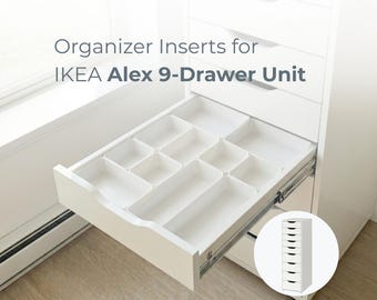 Modular and Stackable 1.75" Organizer Inserts | Custom-Designed for IKEA's 9-Drawer Alex, Modular for Perfect Fit and Versatility