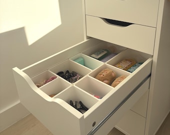 Custom Desk Drawer  2.9" Height Organizer Inserts  – Deep Desk Organizer – Custom Fit  – Office & Home Storage – Modular Drawer Dividers