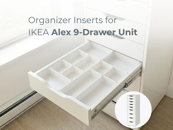 2.9” Tall Organizer Inserts for IKEA 9-drawer Alex | Modular and