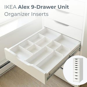 Ikea Alex Drawer Organizer Inserts for 9 Drawer Alex, Modular and Stackable Drawer Inserts for Perfect Fit and Versatility