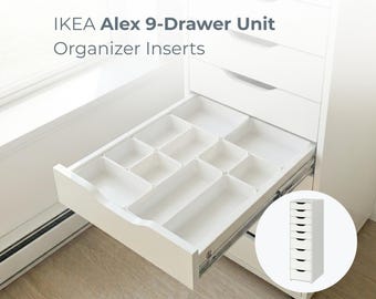 Ikea Alex Drawer 1.75" Tall Organizer Inserts for 9 Drawer Alex, Modular and Stackable Drawer Inserts for Perfect Fit and Versatility