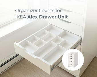 Modular Drawer Organization Dividers for IKEA Alex Desk Top Drawer | Custom Storage Organizer | Desk Drawer Inserts for Office, Craft & Home