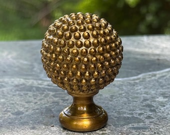 Antique brass lamp finial