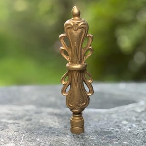 Weathered brass lamp finial