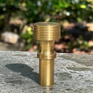 Unfinished brass lamp finial