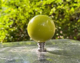 Lime green lamp finial