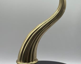 large polished brass lamp finial