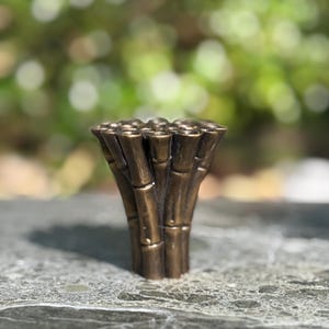 Antique brass bamboo lamp finial