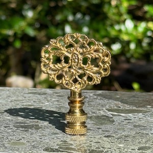 Solid brass lamp finial