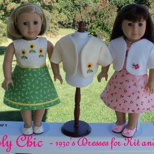 PDF-naaipatroon / Farmcookies Simply Chic / Kleding past als Amerikaans meisje Poppenkledingpatronen