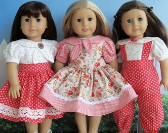 Printed SEWiNG PATTERN / Farmcookies Happy Days / Classic Clothes from Yesteryear fit like American Girl Doll Clothes