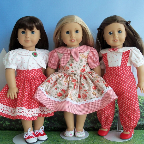 PDF SEWiNG PATTERN / Farmcookies Happy Days / Classic Clothes from Yesteryear fit like American Girl Doll Clothes