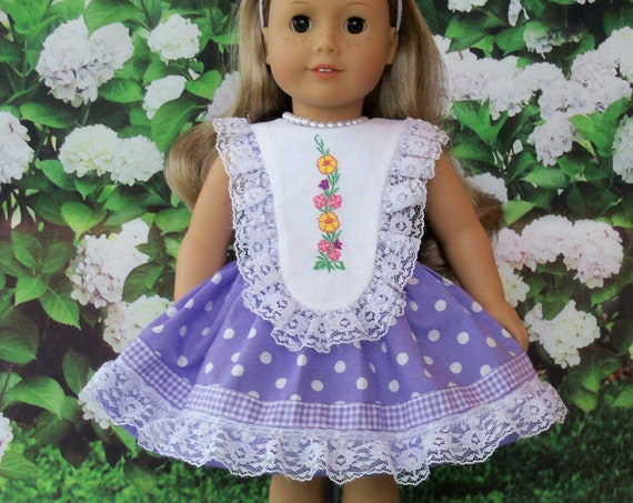 Fits Like American Girl Doll Clothes / Farmcookies Summer Doll Dress / 18 Inch Doll Dress For American Girl