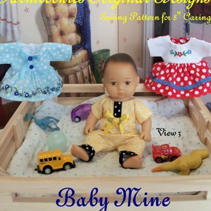 PDF Sewing Pattern / BABY MINE / Fits 8&quot; American Girl Caring for Baby