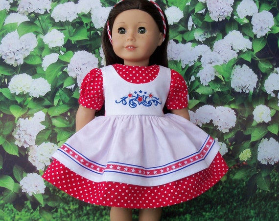 Fits Like American Girl Doll Clothes / Farmcookies Spring Doll Dress / 18 Inch Doll Clothes/ Summer Doll Clothes For American Girl