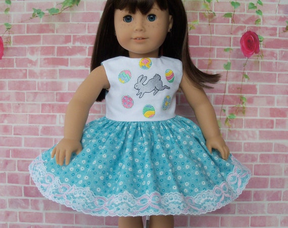 Fits Like American Girl Doll Clothes / Farmcookies Embroidered 18 Inch Doll Dress / 18 Inch Doll Clothes For American Girl