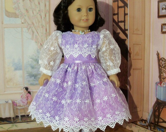Fits Like American Girl Doll Clothes / Farmcookies Special Occasion Doll Dress / 18 Inch Doll Clothes/ Christmas Dress For American Girl