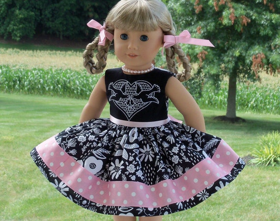 Fits Like American Girl Doll Clothes / Farmcookies 18 Inch Summer Doll Dress / 18 Inch Doll Clothes For American Girl