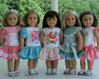 PDF SEWiNG PaTTERN / Farmcookies FOREVER YOURS / Fit and Flare Doll Dresses / Clothes for American Girl Dolls