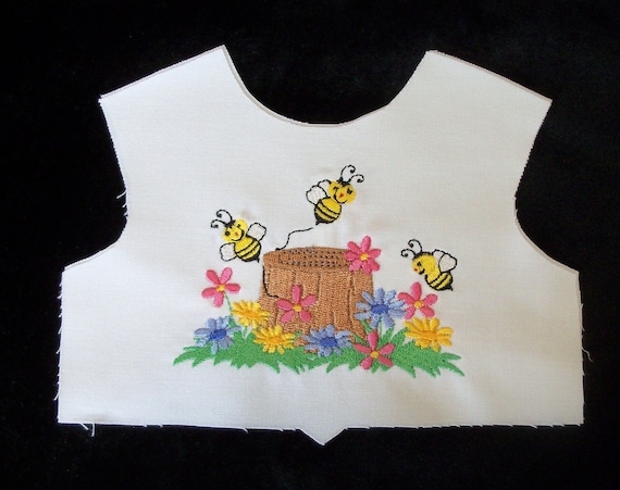 18 Inch size / Farmcookies Embroidered Summer Bodice Front / Lining Included / Sewing for 18" American Girl Doll Clothes