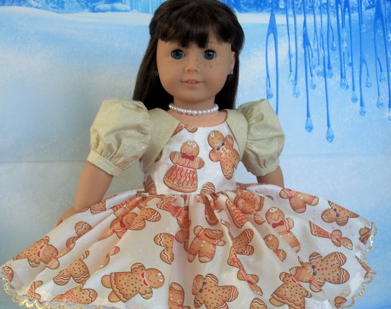 Fits Like American Girl Doll Clothes / Farmcookies 18 Inch Holiday Doll Dress / 18 Inch Doll Clothes For American Girl