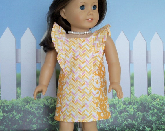 Fits Like American Girl Doll Clothes / Farmcookies 18 Inch Doll Dress / 18 Inch Summer Doll Clothes For American Girl
