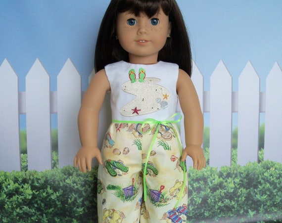 Fits Like American Girl Doll Clothes / Farmcookies Summer Romper / 18 Inch Doll Clothes / Summer Play Clothes For American Girl