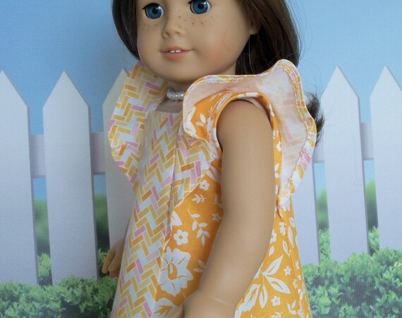 Fits Like American Girl Doll Clothes / Farmcookies 18 Inch Doll Dress / 18 Inch Summer Doll Clothes For American Girl