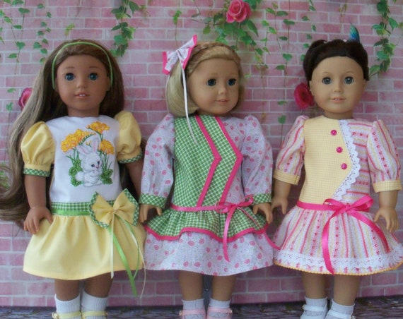 PDF SEWING PATTERN / Kit's School Dress / 18 Inch Doll Clothes Pattern / Fits Like American Girl Doll Clothes