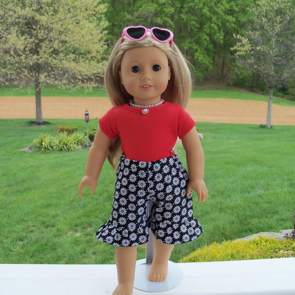 SPECIAL VALUE / Fits Like American Girl Doll Clothes  /  Board Shorts, Sunglasses and T Shirt / 18 Inch Doll Clothes for American Girl