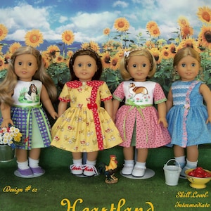 18 Inch Size / Farmcookies  PDF SEWING PATTERN for Doll Clothes / Fits American Girl / Clothes for American Girl® Doll
