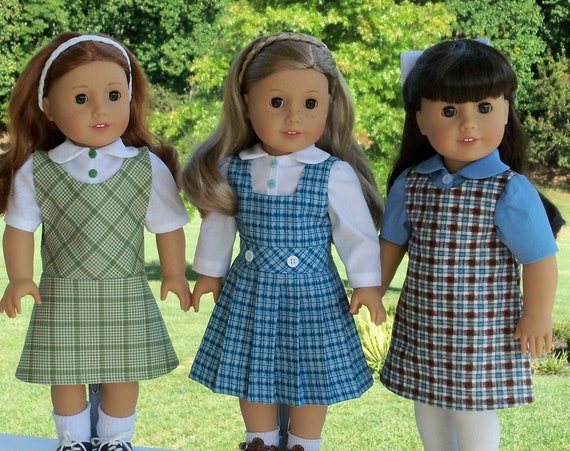 18 Inch Size / PDF Sewing Pattern: A CLASS ACT /School Uniform Sewing Pattern fits Like American Girl Doll Clothes Patterns