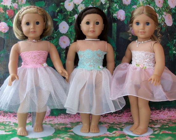 Like American Girl Doll Clothes / Fancy Ballet Dress or Slip with Attached Strapless Cami / Farmcookies 18 Inch Clothes