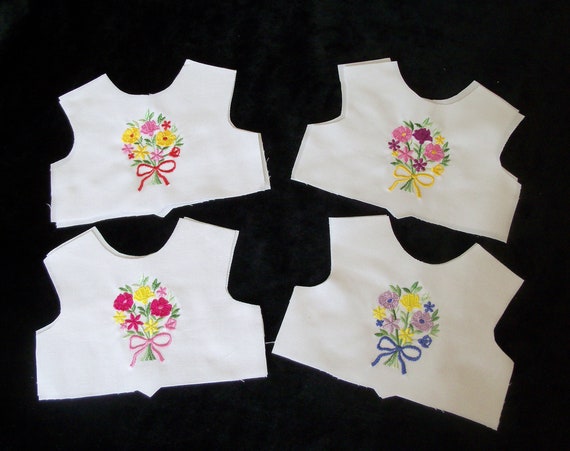 18 Inch size / Farmcookies Embroidered Summer Bodice Front / Lining Included / Sewing for 18" American Girl Doll Clothes